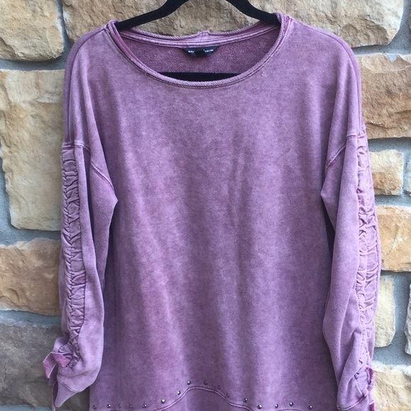 Rock & Republic Tops - Rock republic sweatshirt distressed boho studded